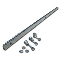  Cremallera de acero galvanizado 30 x 8 mm con orificios y distanciadores para la fijación CAME (009CGZS)