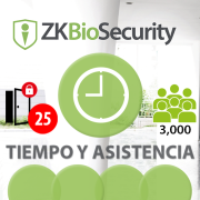      Software de Tiempo y Asistencia ZKBioSecurity V5000 (Licencia para  agregar 25 Relojes) TyA ZKSoftware (ZKBS-TA-P25)