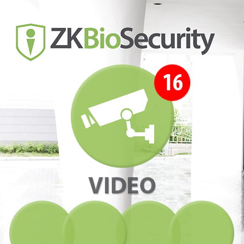     Software de Video (Liencia para 16 Cámaras)  para ZKBioSecurity V5000 ZKTeco (ZKBS-VID-P16)