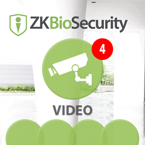     Software de Video (Liencia para  4 Cámaras)  para ZKBioSecurity V5000 ZKTeco (ZKBS-VID-P4)