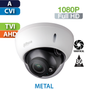 Cámara Domo IR HD-CVI 1080p Varifocal Antivandalico Dahua (HAC-D3A21-VF)