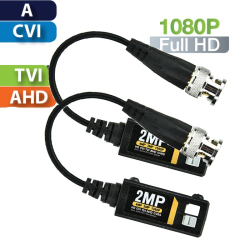 Balun Pasivo HD Multi-Formato Análogo/CVI/TVI/AHD / Par (KITBALUN02)